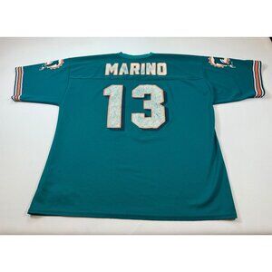 Vintage Logo 7 Inc. Miami Dolphins Marino #13 Jersey XL Teal Fabric (bin HH160)